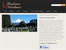 Tablet Screenshot of headstonewarehouse.co.nz